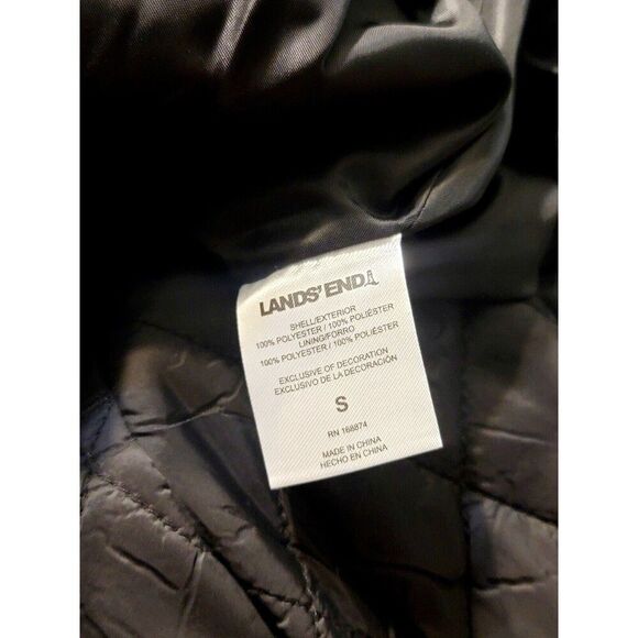 Lands' End Women's 3-in-1 Systems Jacket w/ Removeable Puffer Vest Black Size S - Picture 7 of 10